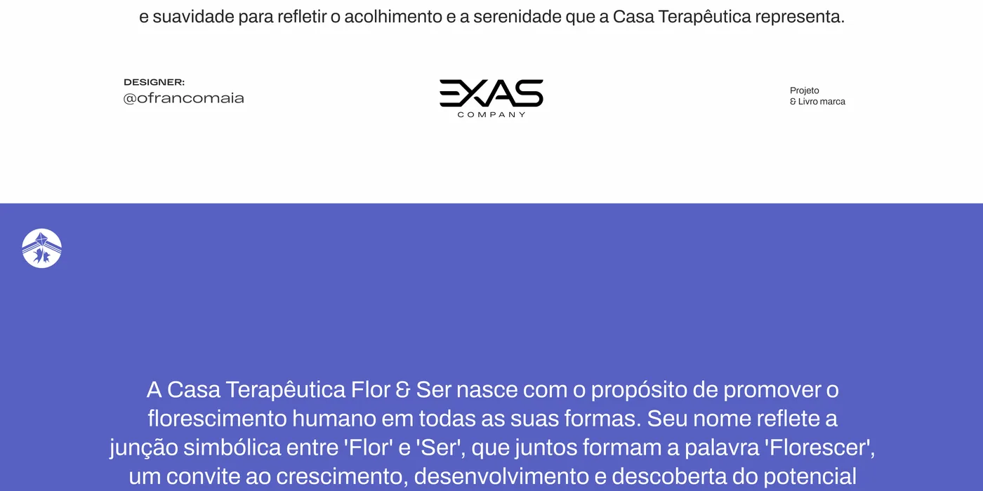 Casa Terapêutica Flor & Ser, apresentação da marca, parte 2
