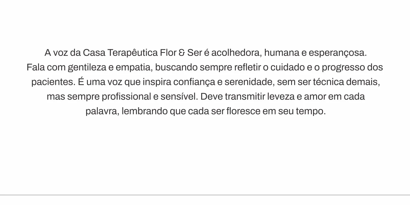 Casa Terapêutica Flor & Ser, apresentação da marca, parte 4